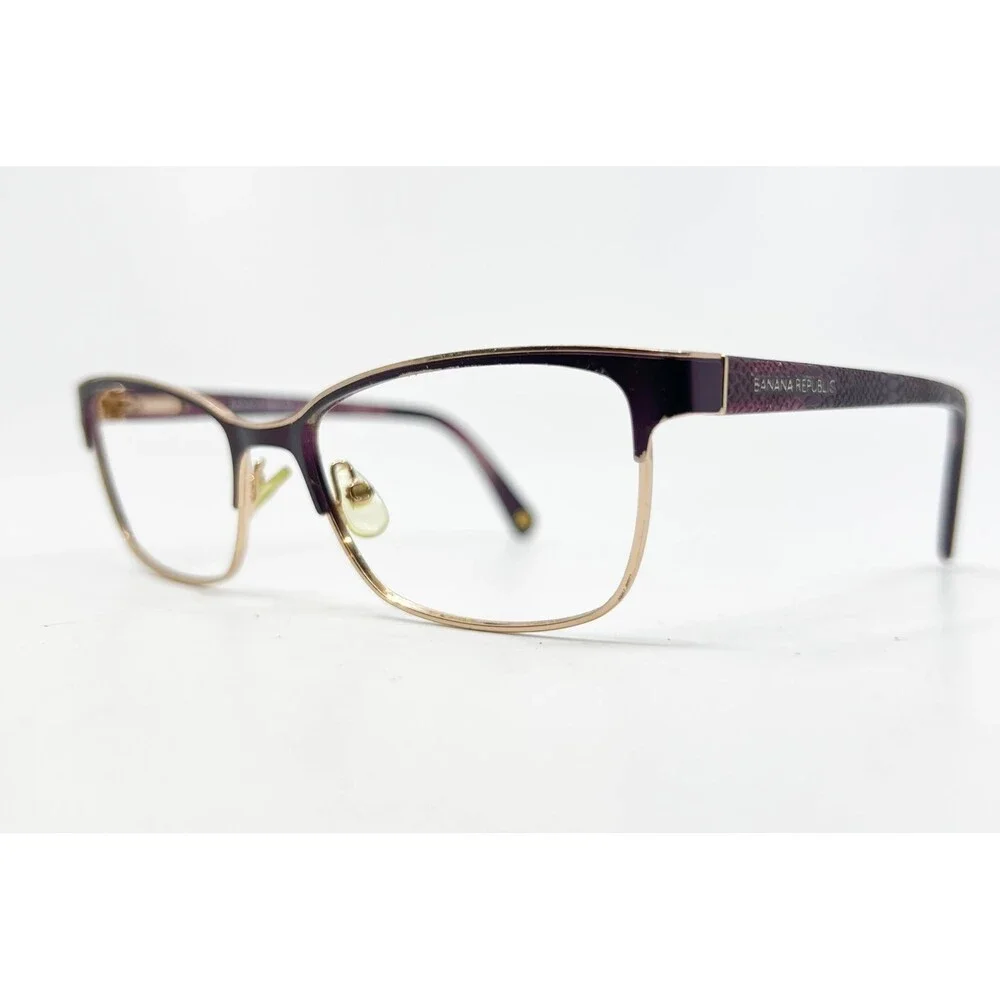 Banana Republic Eyeglass Frames Womens Purple Gold Mabel 1JZ 52-16-130